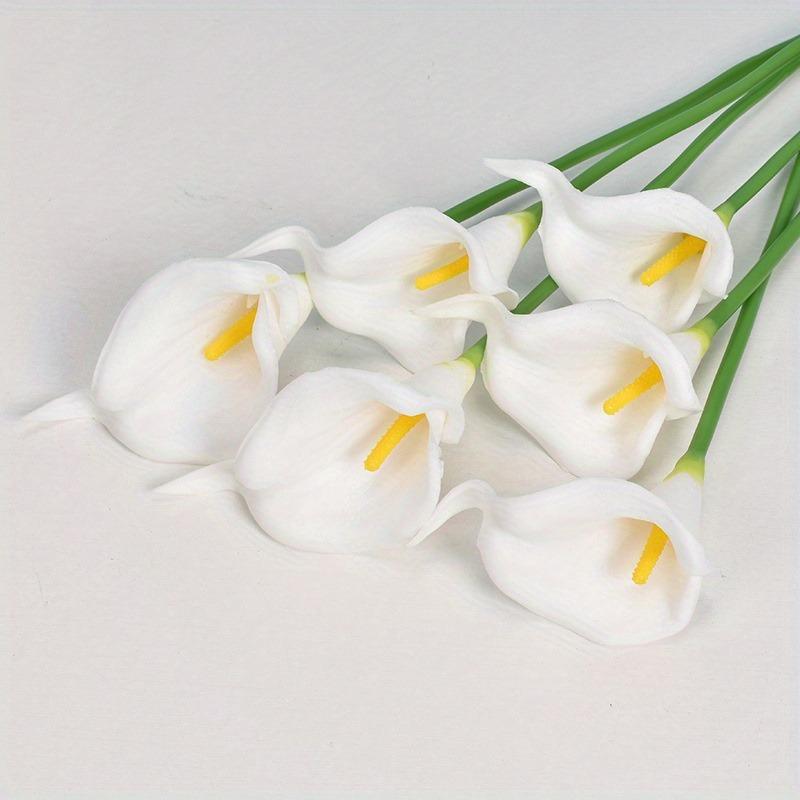 

3/5/10Pcs 35cm White Artificial Calla Lily Flowers Bouquet for Home Room Wedding Bridal Shower Party Garden Decor DIY Supplies 3Pcs белый