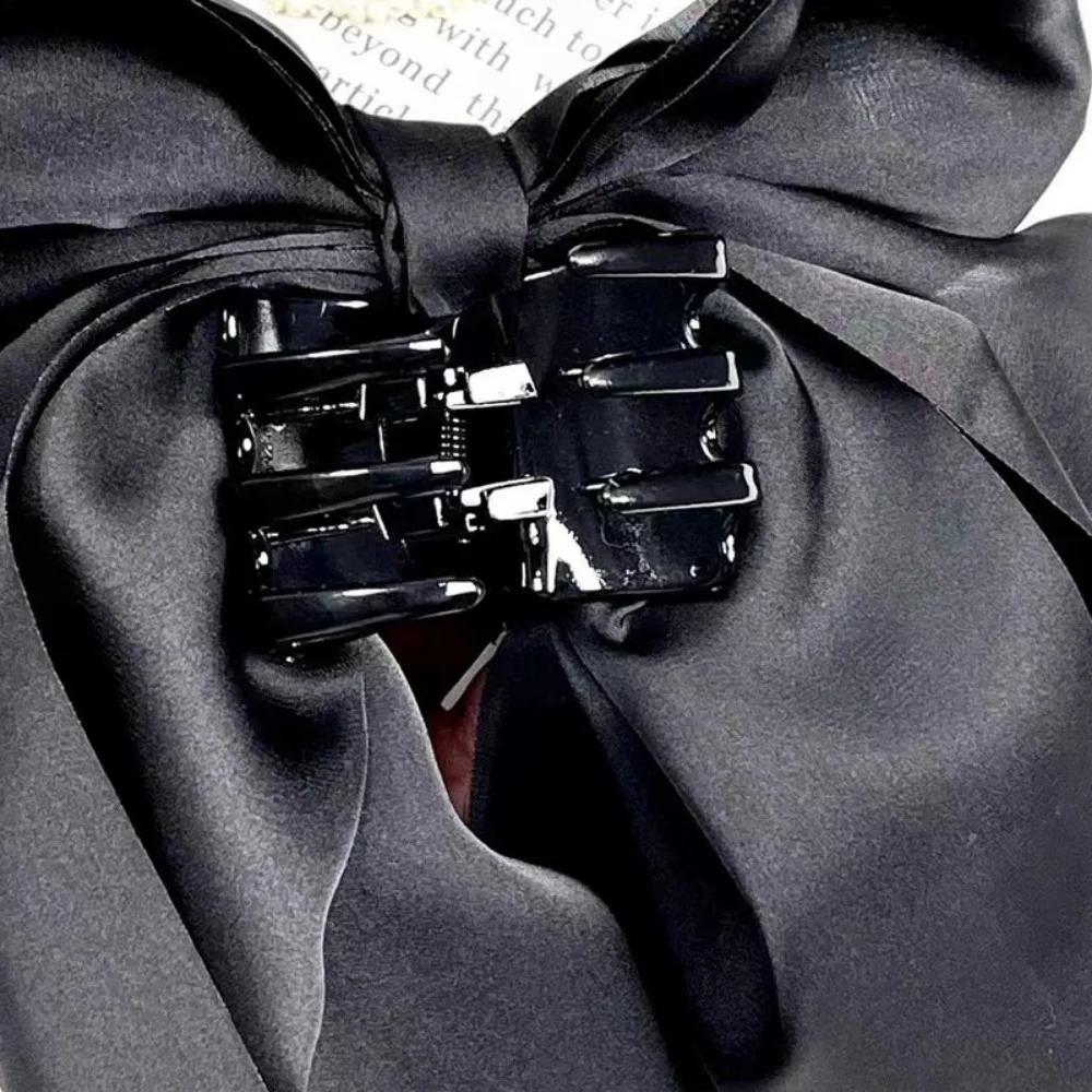 New Big Satin Hair Clip Hair Claw Girl Women Solid Red Black Multi Layer Headwear Korean Fashion Pinches for Hair Accessories