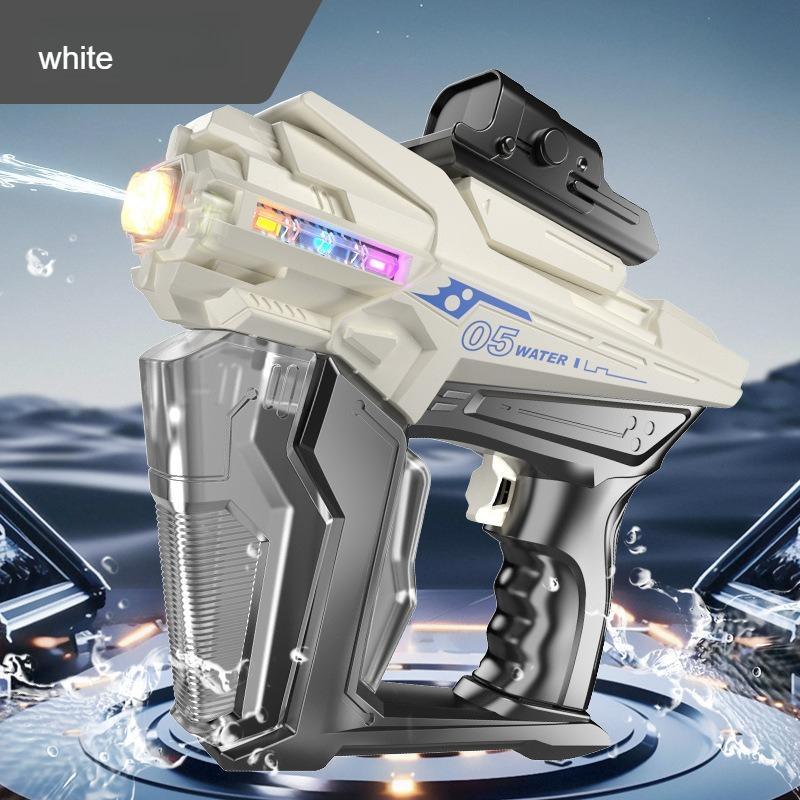Summer Fully Automatic Water Gun Toy Transparent Electric Water Pistol Spray Blasting Beach Shooting Pool Toys for Boys Kids