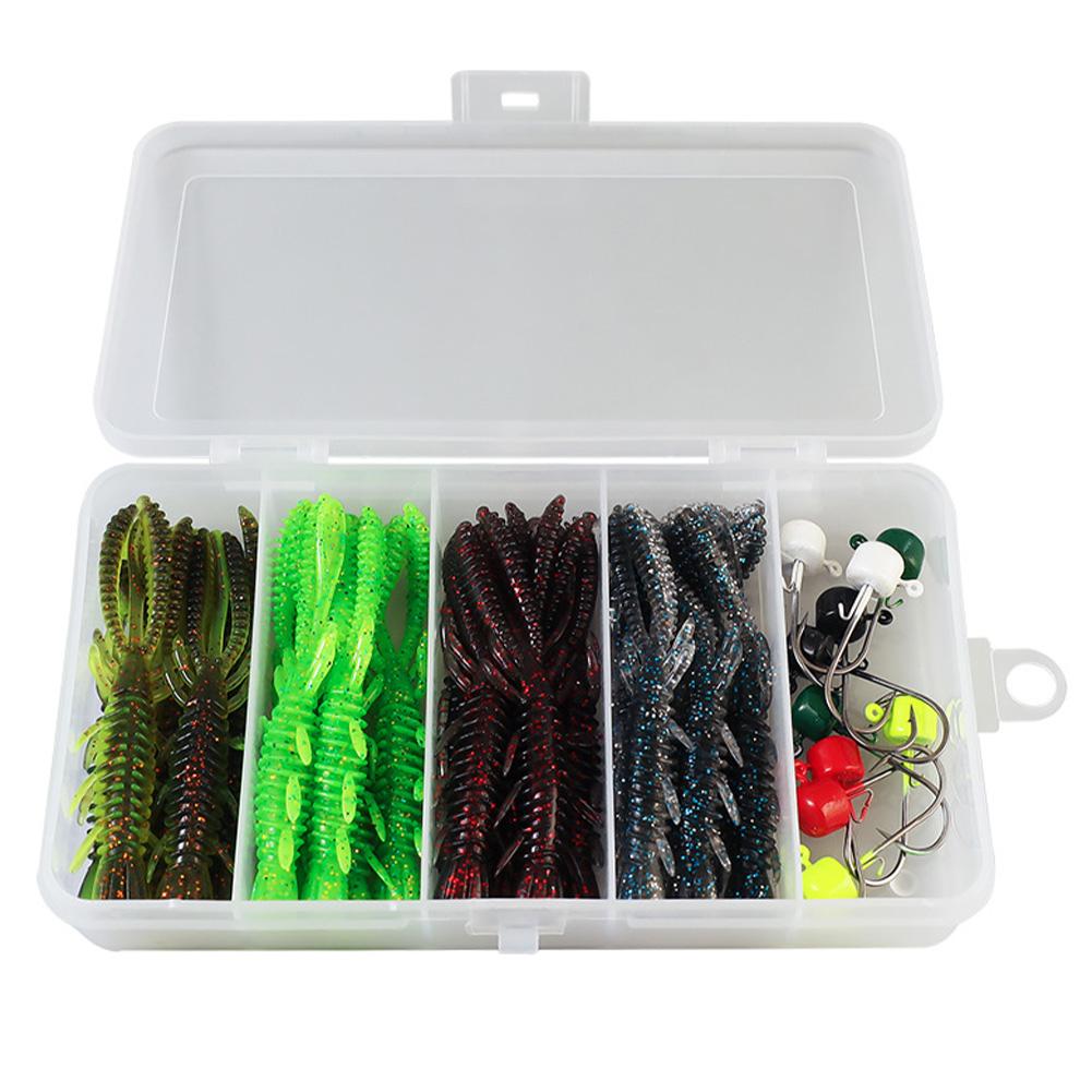 31Pcs Soft Fishing Lures Worm Lure with Box & Hook Artificial Soft Bait Floating Swimbaits Minnow Lure Fishing Accessories