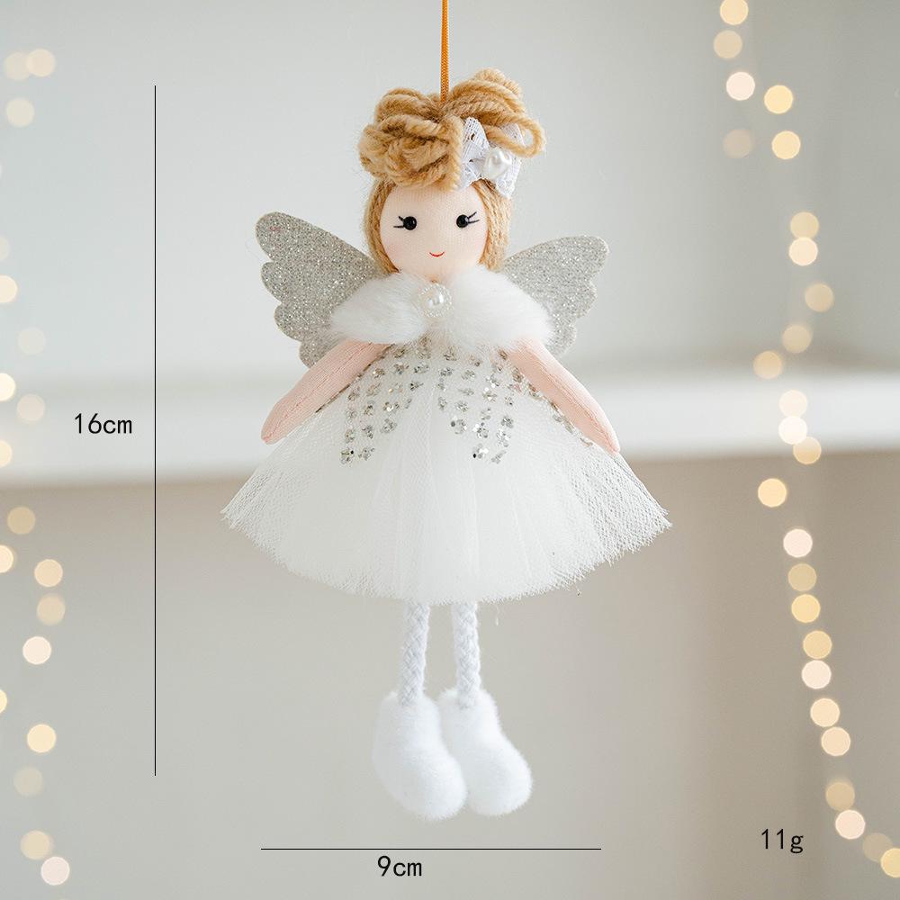 New Christmas Tree Angel Girl Ornament - Cute Gauze Pendant Decoration for Children