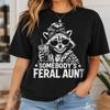 Somebody's Feral Aunt and Kids Tshirt, Funny Aunt Gift Tee, Raccoon Aunt and Kids Tshirt, Cool Aunt Birthday Gift