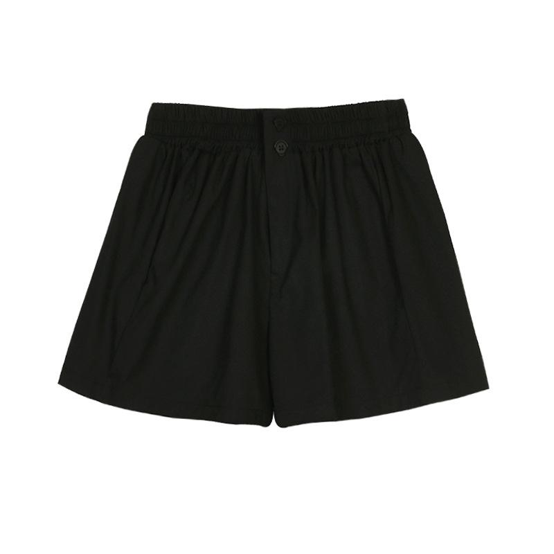 

Новые шорты большого размера для женщин, летние, для слегка полных ММ, с высокой талией, двубортные, с широкими штанинами 4XL