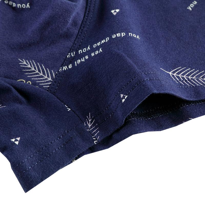 Men's Pure Cotton U-shaped Flat Angle Pants with Three-dimensional Printing At The Waist Men's Underpants Men’s