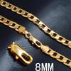 Offerta speciale Collane in oro 18K Timbro 925 Colore argento Catena classica 8MM laterale per Uomo donna Gioielli raffinati Festa di matrimonio