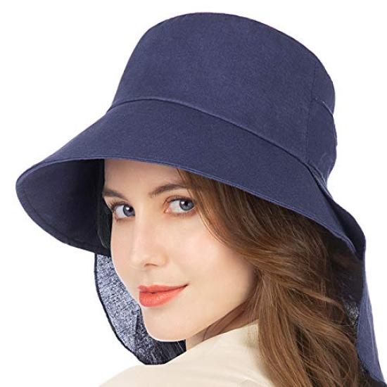 

sun hat for UV wide slimming effect [NC] UV-cut women, spring/summer, protection, brim, stylish, (Navy)