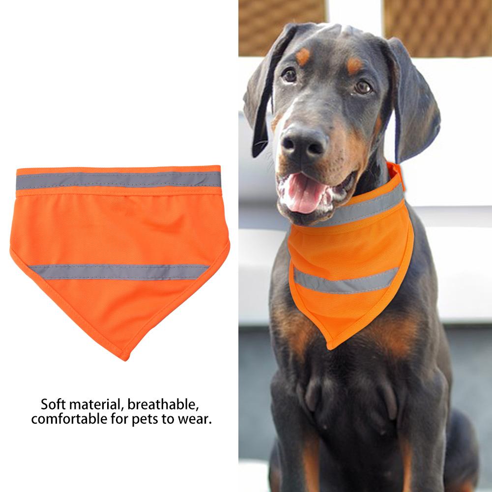 

Reflective Pet Dog Puppy Scarf Collar Bib Neckerchief L оранжевый