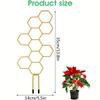 Metal Plant Trellis for Pots Golden Honeycomb Climbing Plant Support for Indoor Outdoor Flowers Vines Garden Starter