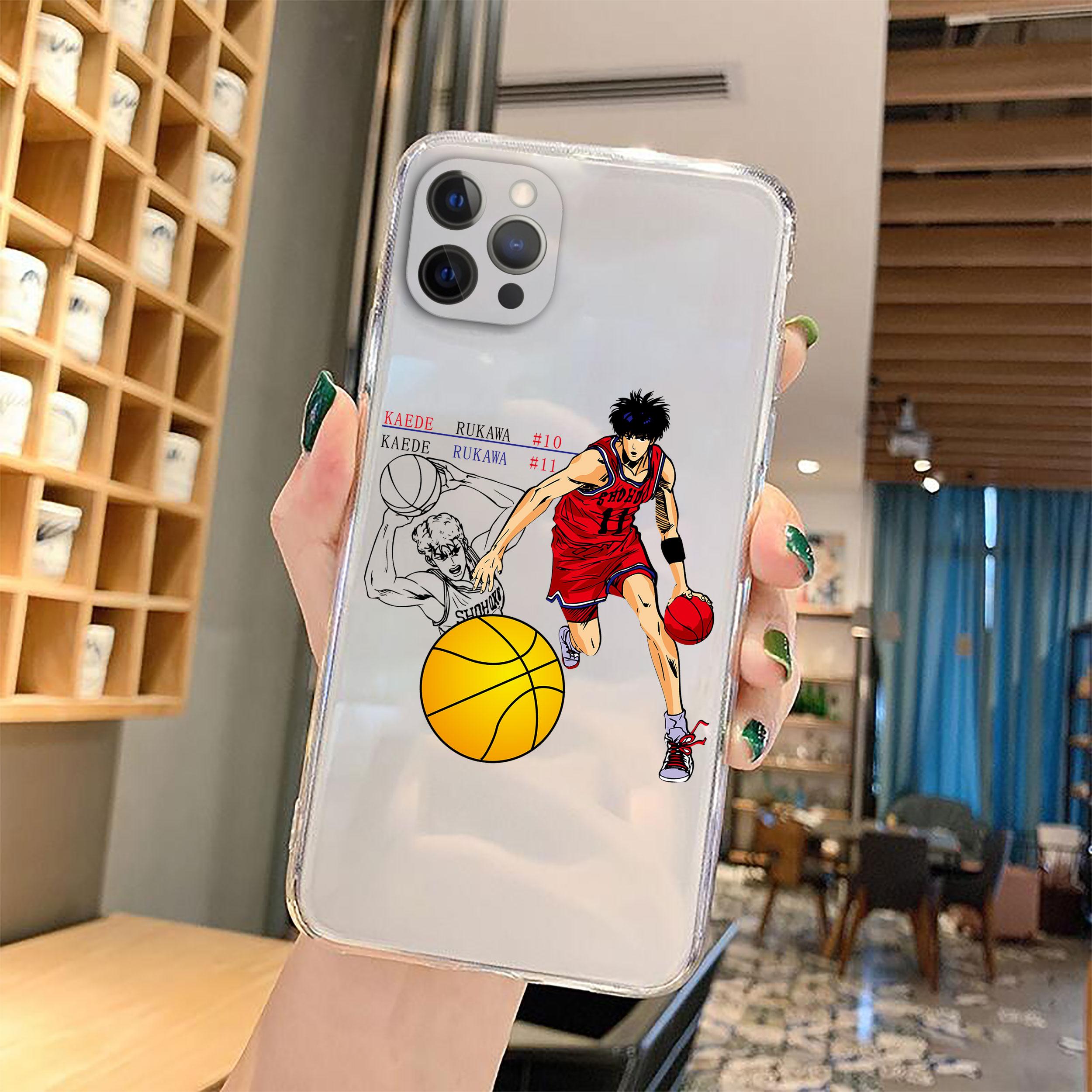 

Милый чехол с рисунком Slam Dunk для iPhone 13 12 11 Pro Max X 7 8 Plus Xr Xs Max Coque Anime Funda, мягкий прозрачный прозрачный чехол iPhone 13pro max