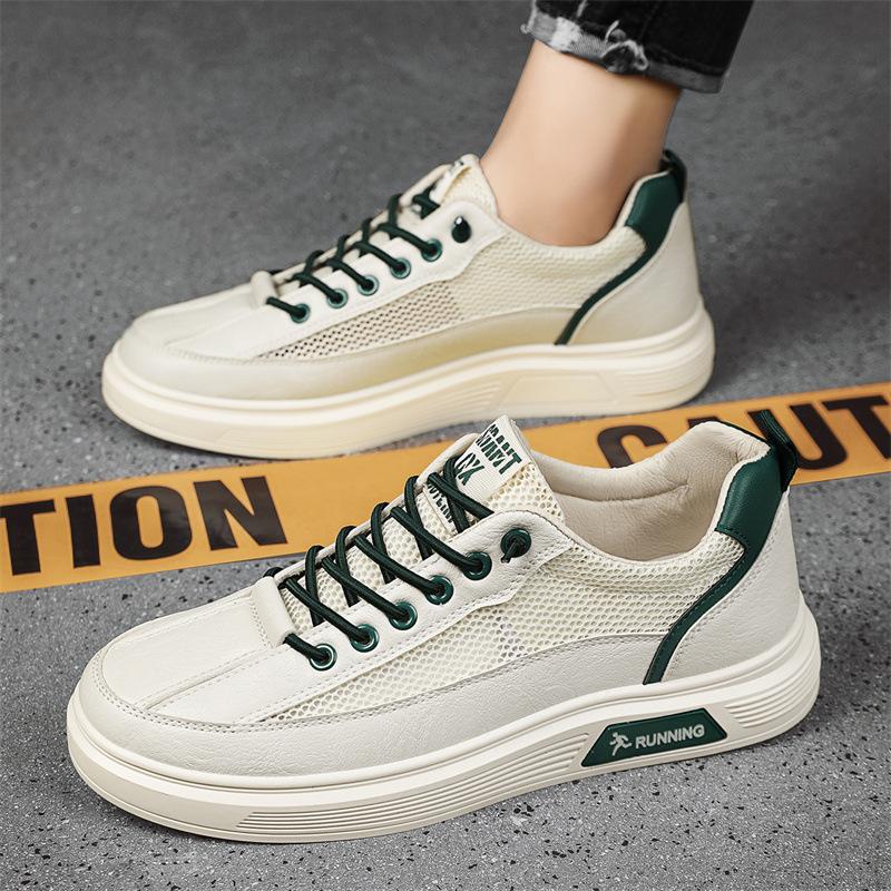 Summer new sports and leisure little white board shoes men's thin breathable mesh shoes