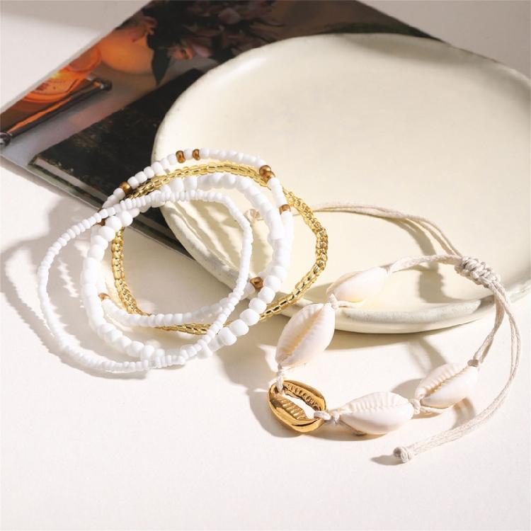 Meeres-Themen Harz Fußkettchen 6 Tropische Urlaubsdesigns Robuster Kunststoff Schmuck für Damen Mädchen