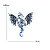 Mechanical Dragon Shaped Enamel Colored Brooch Fantasy Wing Dragon Style Retro Clothing Accessories Badge Jewelry Gift