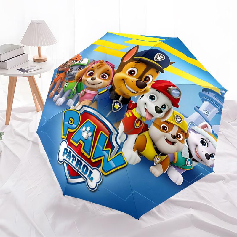1 pz Ombrello Pieghevole Apri/Chiudi Automatico Paw Patrol, Struttura Resistente al Vento con 8 Stecche, Ombrello Leggero da Viaggio per Donne/Uomini, a0902085