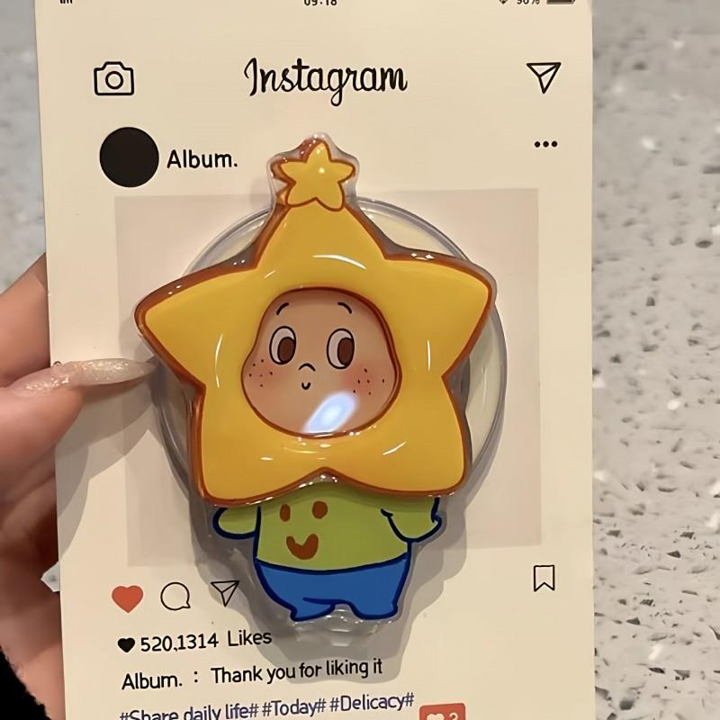 Cartoon Star Bubble Candle Design Phone Case IPhone 14 15 16 17 Series With Magnetic Kickstand Dual-Layer Shockproof Silicone
