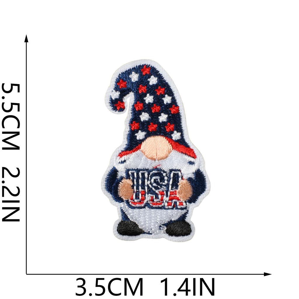 Independence Day Theme Embroidery Cloth Sticker Cartoon Fireworks Clothes Holiday Decoration National Day Patch Sticker Ironing