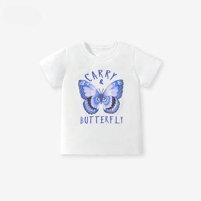 Baumwoll-T-Shirt Kinder Sommer neues Kinder Kurzarm-T-Shirt Baumwolle Mädchen Top