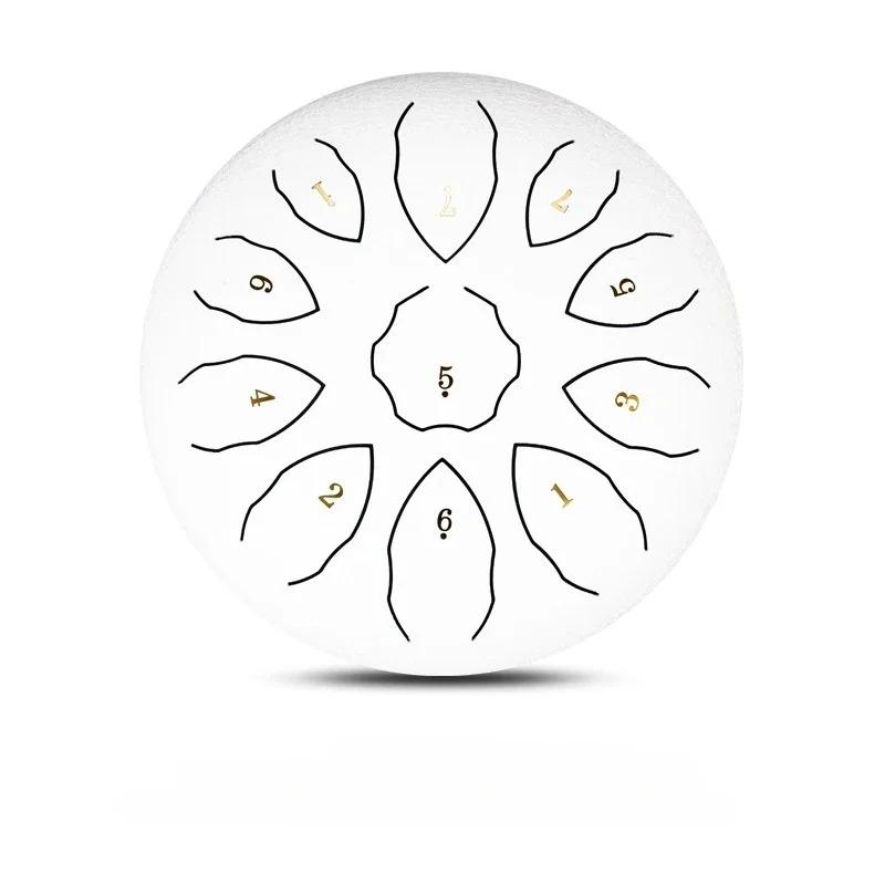 8 Inch 11 Note Steel Drum Professional Percussion Instruments Portable Meditation Sound Therapy Accessories Tongue Drums