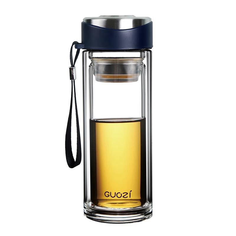 GUOZI GZ-S18 Double-Layer Glass Tea Infuser Mug
