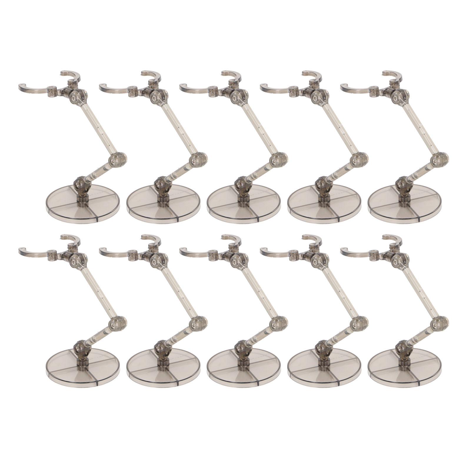 

10 Sets Doll Stands Display Holders Action Figure Stand Mini Doll Support Frame Compatible For 6 Inch Models Transparent Black