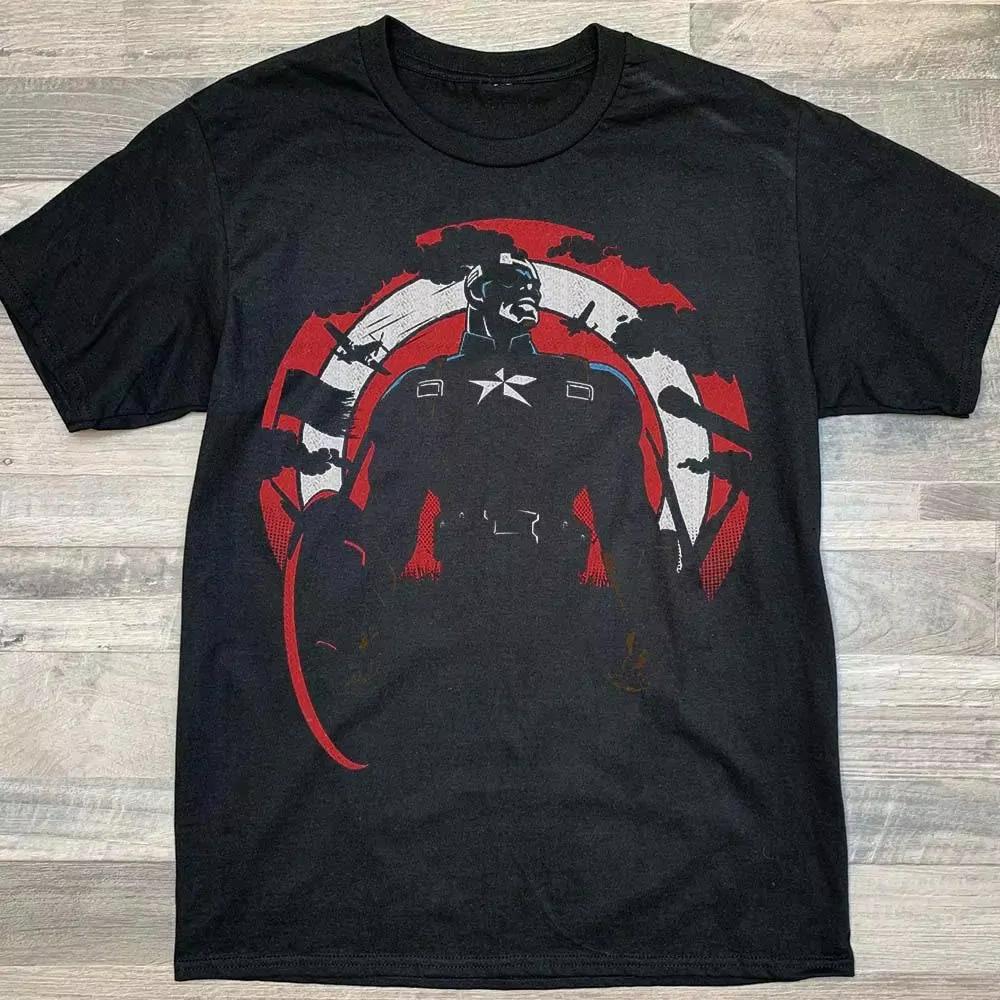 2026 New Marvel Captain America retro comic fan unisex roundneck Tshirt fashionable summer Unisexs wear L