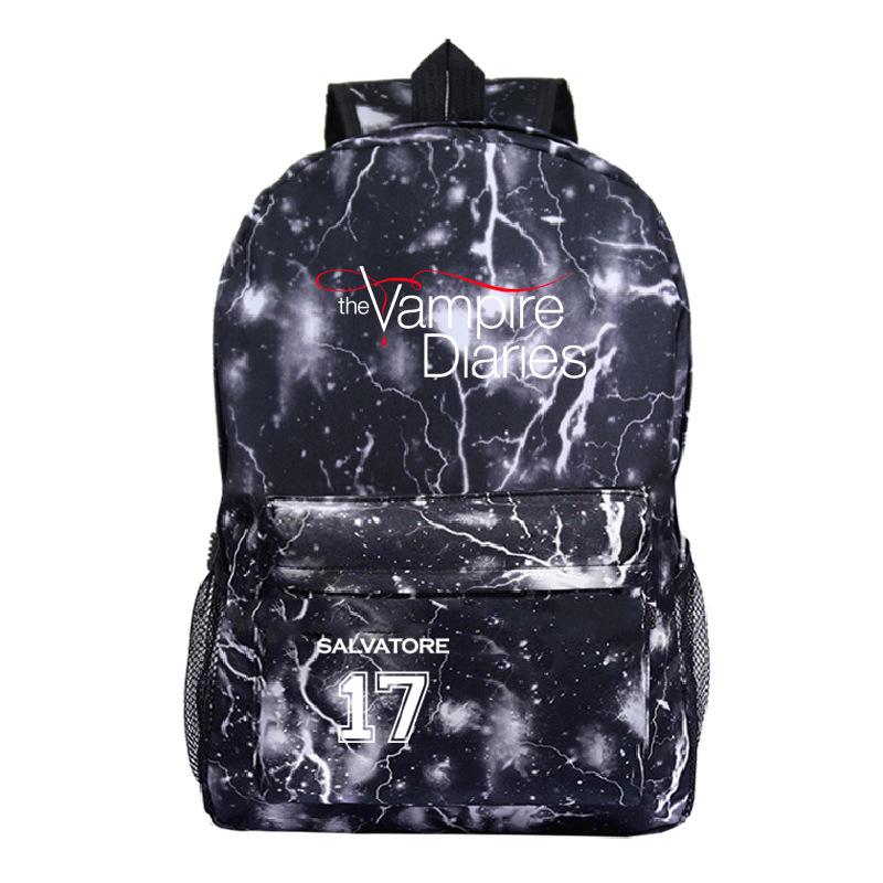 Vampire Diaries Peripheral Elementary and Secondary School Bags Grades 3-6 Casual Backpacks