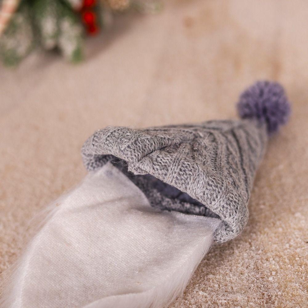 2pcs Reusable Christmas Gift Wine Bottle Cover Knitted Champagne Bottle Cover New Year Gift