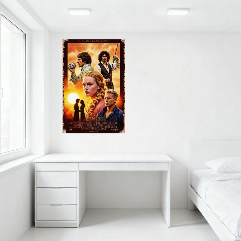 La Storia Fantastica Poster Vintage Metallo Lattina, Decorazione Artistica da Parete Commedia Romantica Classica per Casa Man Cave Bar Caffè