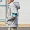 Li-Ning Training Series Contrast Logo Print Fleece-Lined Warm Zip-Up Hoodie Unisex Hoodie Milk-Grey AWDRD34-5