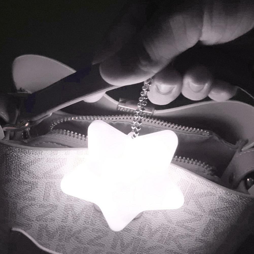 3-1Pcs LED Light Automatic Light Sensor Touch Heart Round Star Shaped Handbag Lamp Bag Mini Light Night Best Gifts for Women
