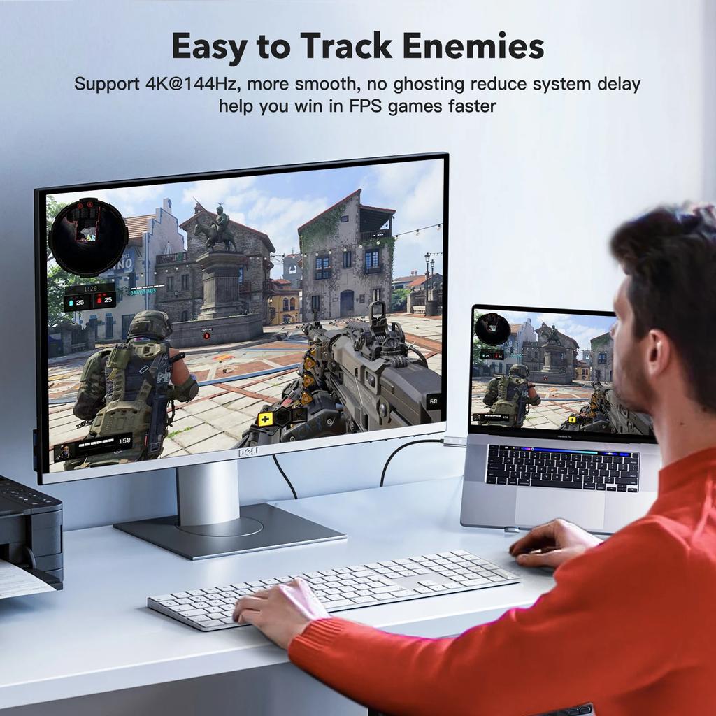 8K@60Hz DisplayPort-Kabel DP 1.4 Display Port Displayport-Kabel 2K@240Hz 4K@144Hz für PC Laptops TV Projektor Audio Video Kabel