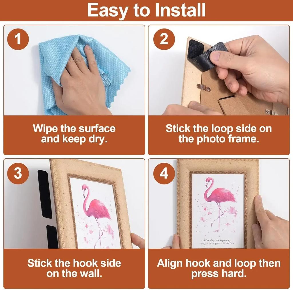 Heavy Duty Dual Sided Sticky Back Hook and Loop Tape for Securing Bedding Anti Slip Rug Pad Hidden Adhesive Fastener