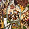 Detective Series Landscape Flat Stickers European Style Miniature Scene DIY Decompression Sticker