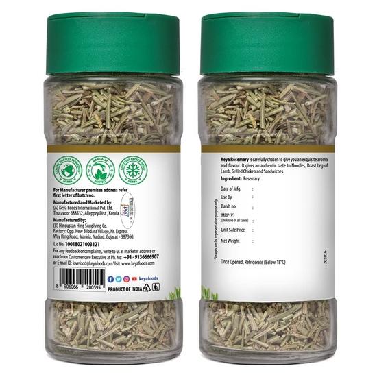 Keya Oregano,Pure Herb Sprinkler 15gm, Rosemary Herbs 17gm, Pack 2