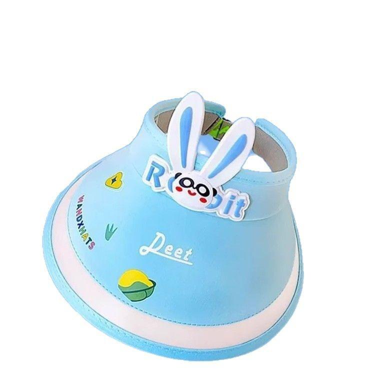 Children's Cute Cartoon Bunny Visor Hat for Boys and Girls, Sun Protection, Breathable, Summer UV Protection Sun Hat