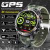 New Adventure GPS Map Navigation Smart Watch AMOLED Screen 10ATM Waterproof Clock Compass Flashlight BT Call Smartwatch Men