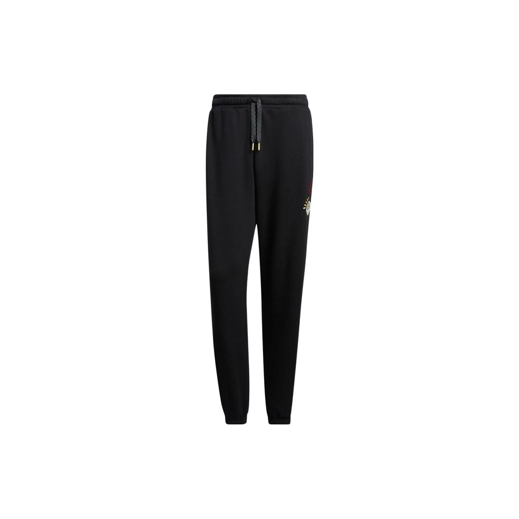 Adidas Neo Mahjong Logo Fleece-Lined Jogger Pants Unisex Bottoms Black IA6895