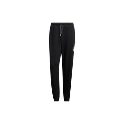 Neo Mahjong Logo Fleece-Lined Jogger Pants Unisex Bottoms Black IA6895