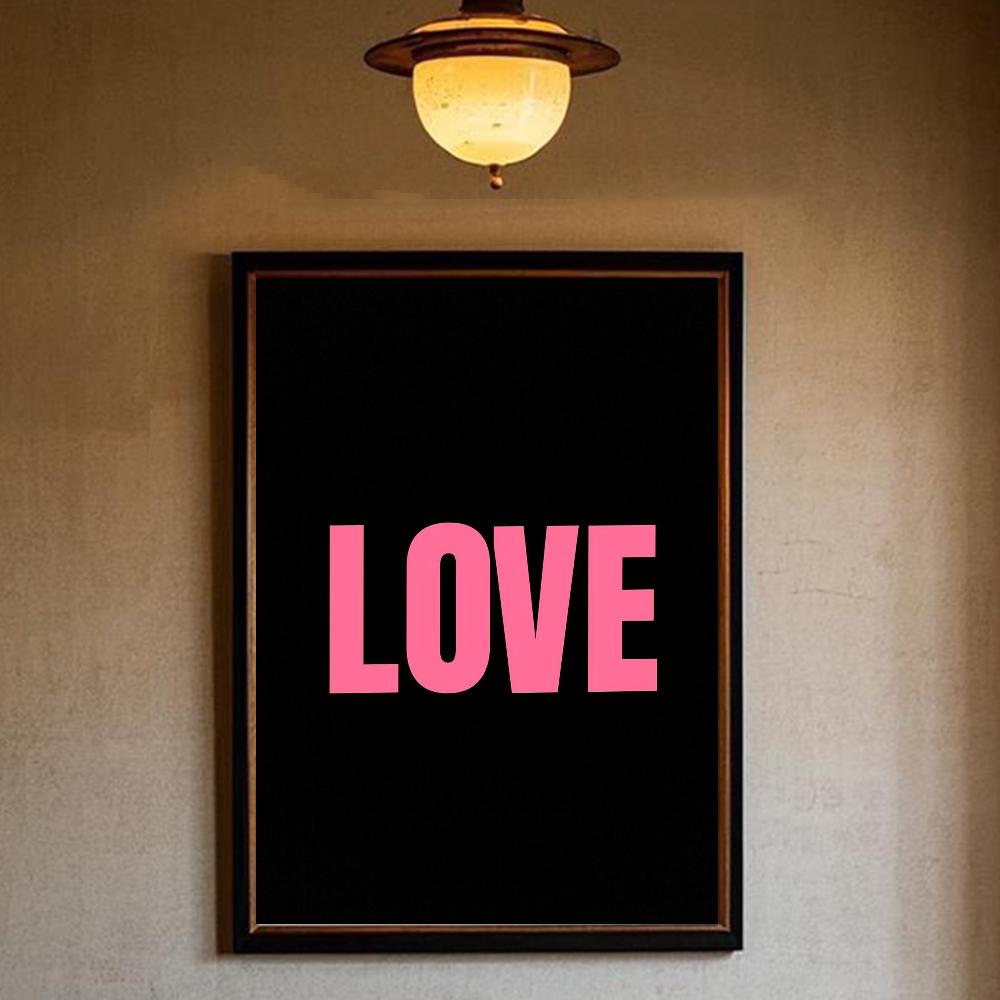 

Абстрактное искусство Розовый Плакат с любовью HD искусство липкая стена водонепроницаемый дом гостиная спальня бар эстетическое украшение 21cm×30cm NoFrame