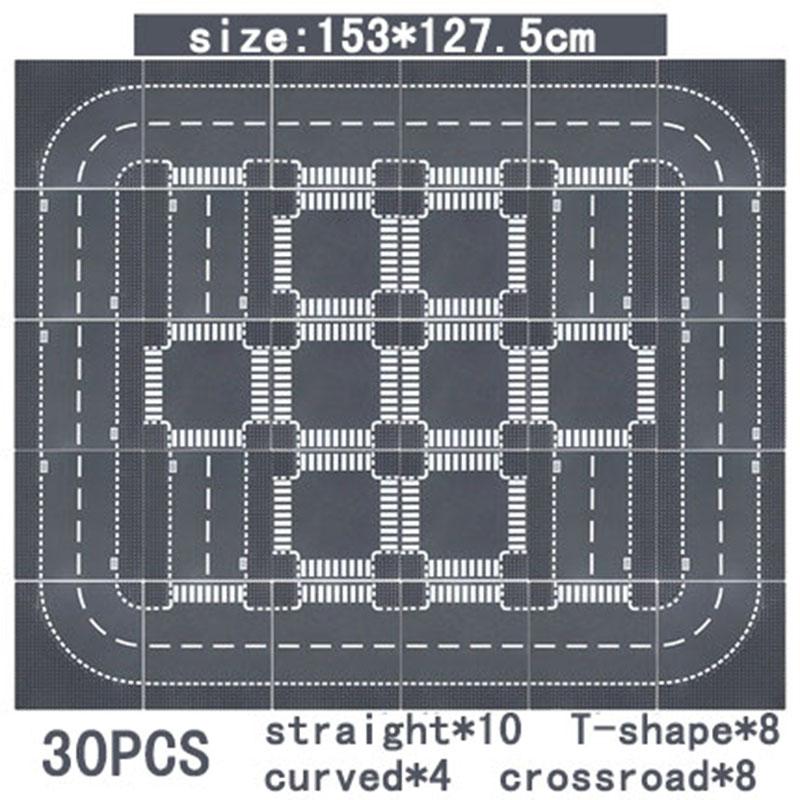 Non-Toxic City Road Street Baseplate Straight Crossroad Curve T-Junction Building Blocks Base Plates Construction For Children Kids