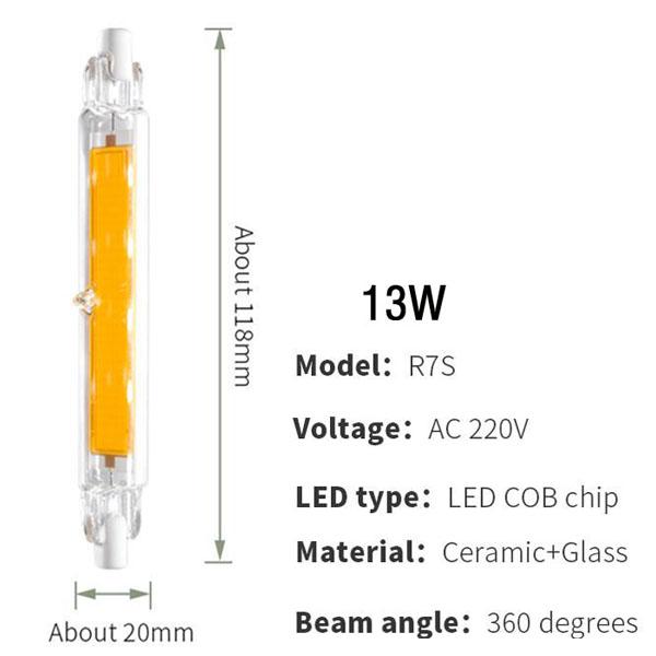 R7S J78 J118 Led Bulb Corn Lamp Dimmable 78mm 118mm 135mm 189mm Replace Halogen 25W 150W 500W Spotlight Floodlight AC220V 110V