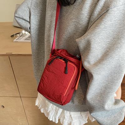 Borsa Piccola Quadrata con Coulisse Borsa a Tracolla da Donna Borsa per Telefono Cellulare