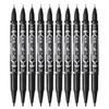 9pcs/set Twin Tip Permanent Art Marker Pen Double Headed Oily Waterproof Ink  Black Blue Red 0.5mm 1mm Drawing Logistics Glass