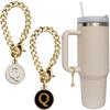 Personalized Water Cup Handle Chain Initial Name Handle Charm Creative Letter Charm for Cup  Bags