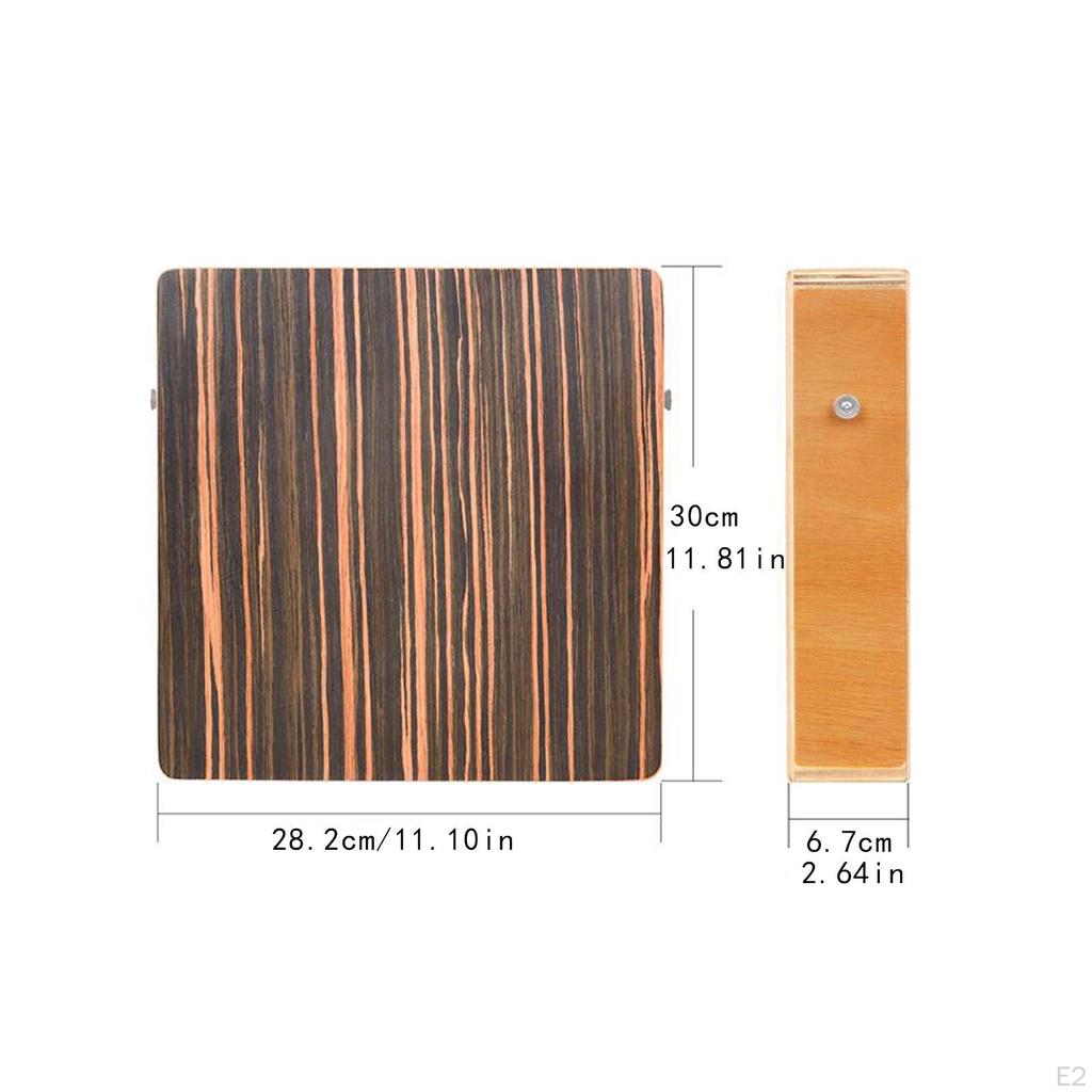 Cajon Drum for Travel, Wooden Percussion Instrument with Carrying Strap