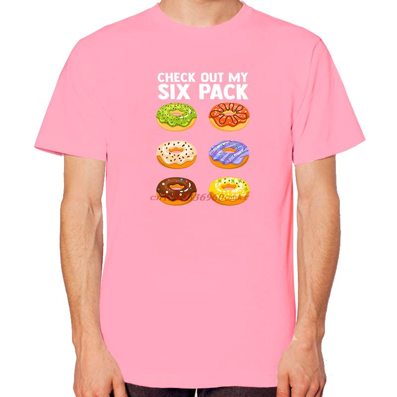 Check Out My Six Pack Donut Funny Graphic T Shirts Summer Casual Crewneck Tees Tops Cotton Unisex Breathable Print T Shirt