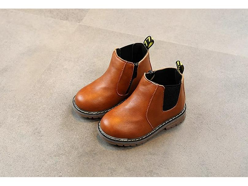 Martin-Stiefel für Kinder: 2025 Herbst/Winter, Schwarze Kurzstiefel im koreanischen Stil für Mädchen und Jungen, Britischer Stil, Weiche Sohle.