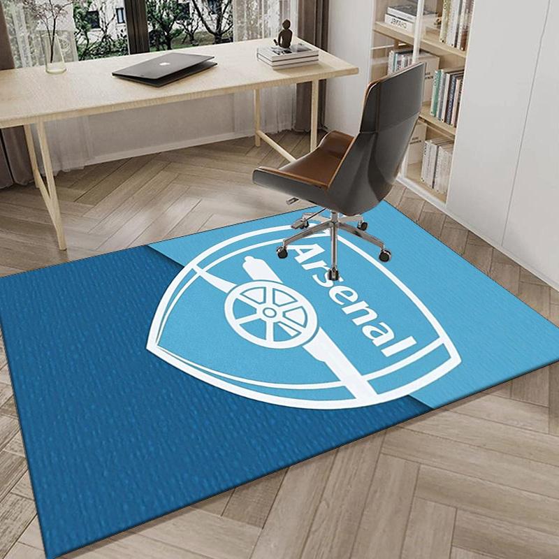 Arsenal Football Club Wappen Teppich für Büro, Stuhlunterlage, Dekorteppich Wohnzimmer Matte, Große Größe Fan Geschenke Weihnachtsgeschenke