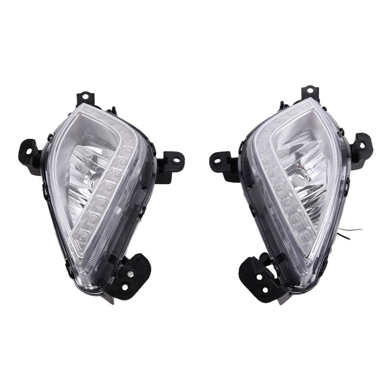 Front Bumper Fog Light Foglamp Kit For Hyundai Elantra GT I30 2012-2016- LED Fog Lamps Car Accessories