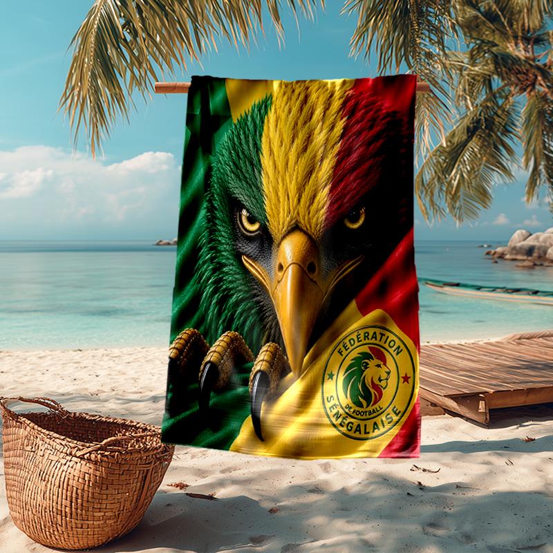 Senegal Fashion Beach Towel: Ideal for Summer Adventures Soft, Absorbent and Quick Drying Suitable for Swimming and Bathing