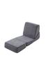 Small Couch Sofa Bed for Adults, Foldable Sofa Bed, Chaise Longue, Convertible Foam Floor Sofa, Mini Lounge Sofa with Triple Foldable Mattress, Grey